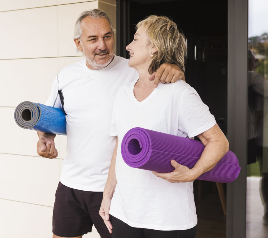 2 personnes allant au Pilates